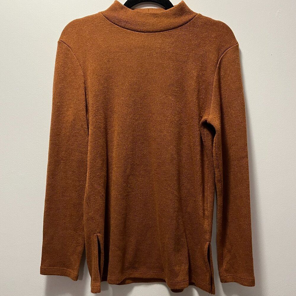 Dennis Basso XL Sweater in Burnt Sienna